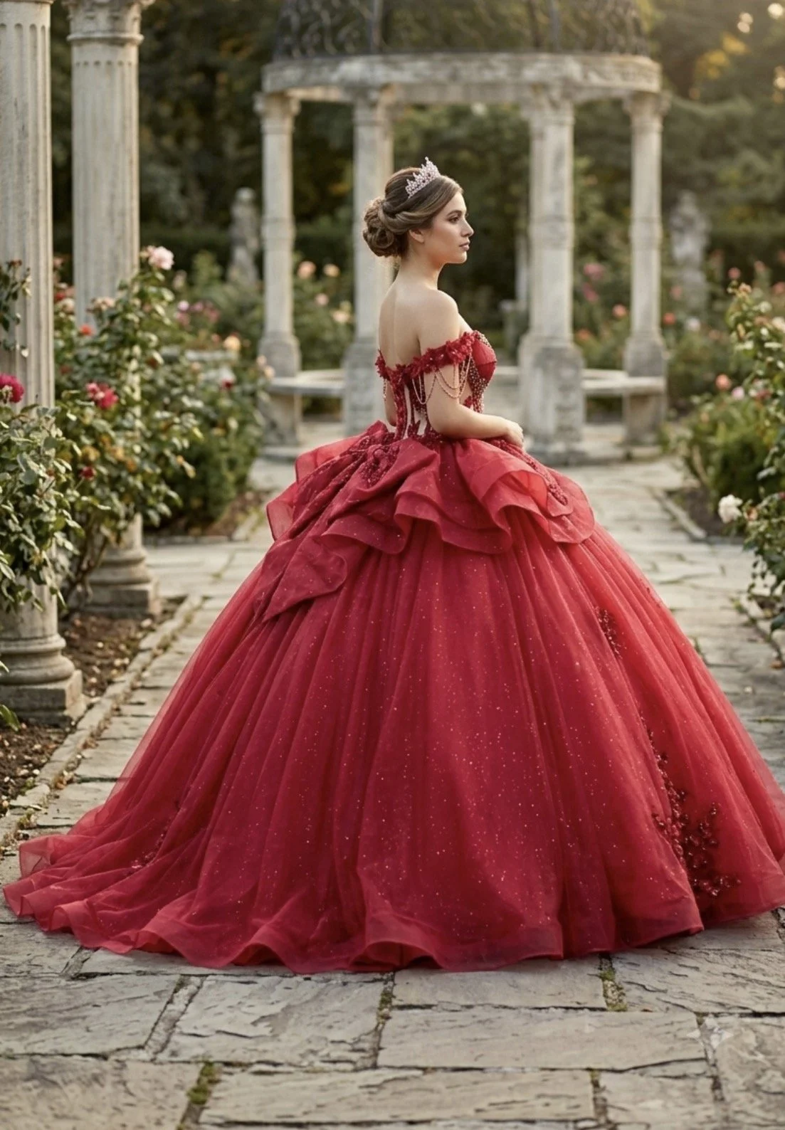 Glamour Princess Ball Gown 
Style: GVC3132
Red
Size: XS - 2XL
