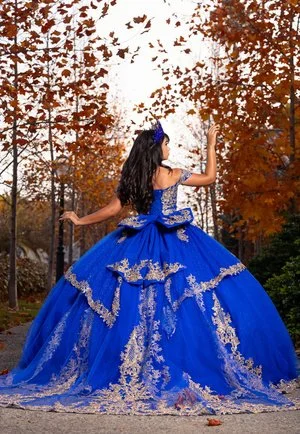 Off-the-Shoulder Layered Quinceañera Dress
Style: GVC3120
Size: S - 2XL
Royal Blue
