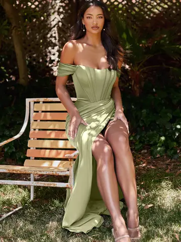 Corset Soft Satin Dress