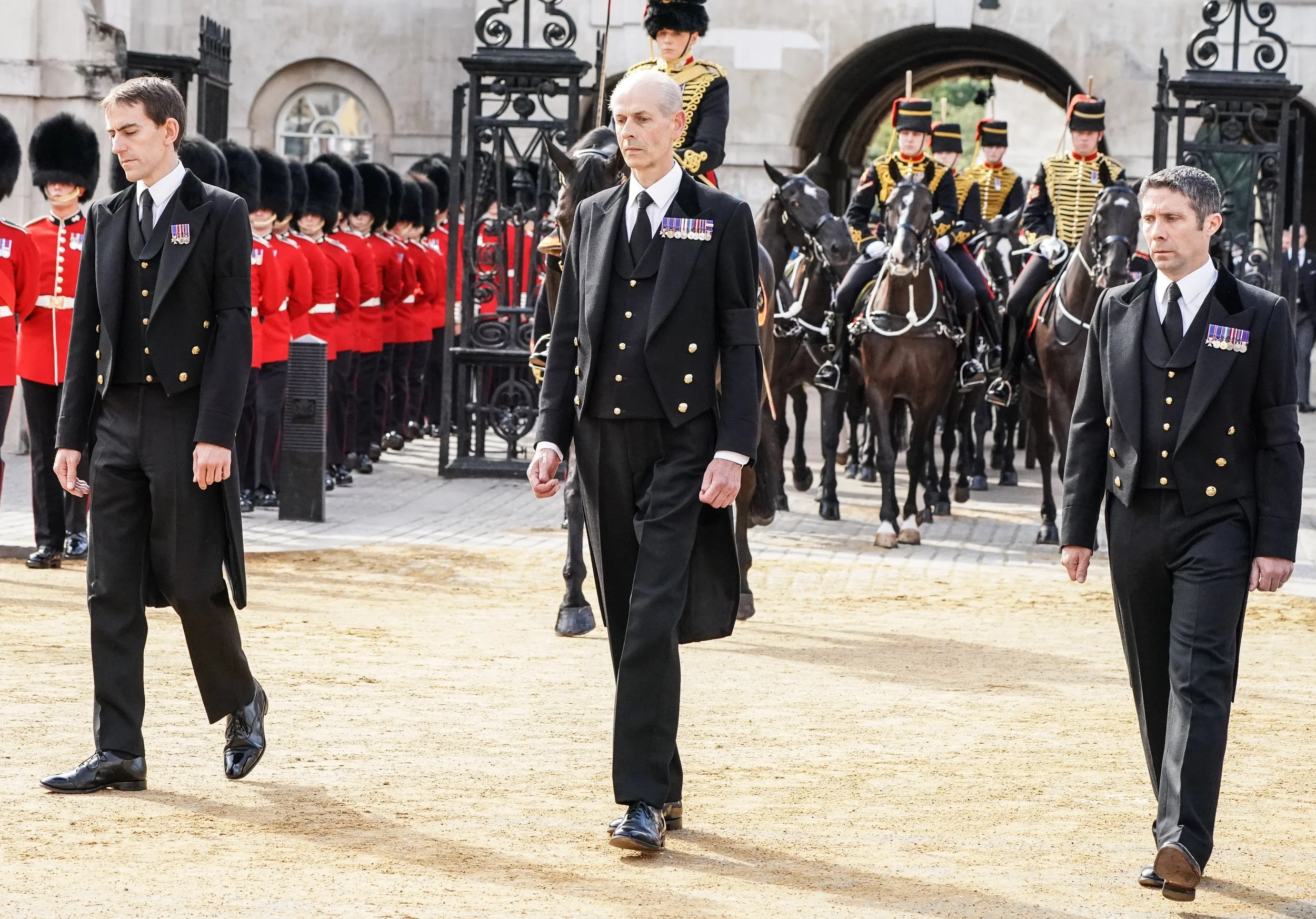 HM Queens three butlers at her funeral
