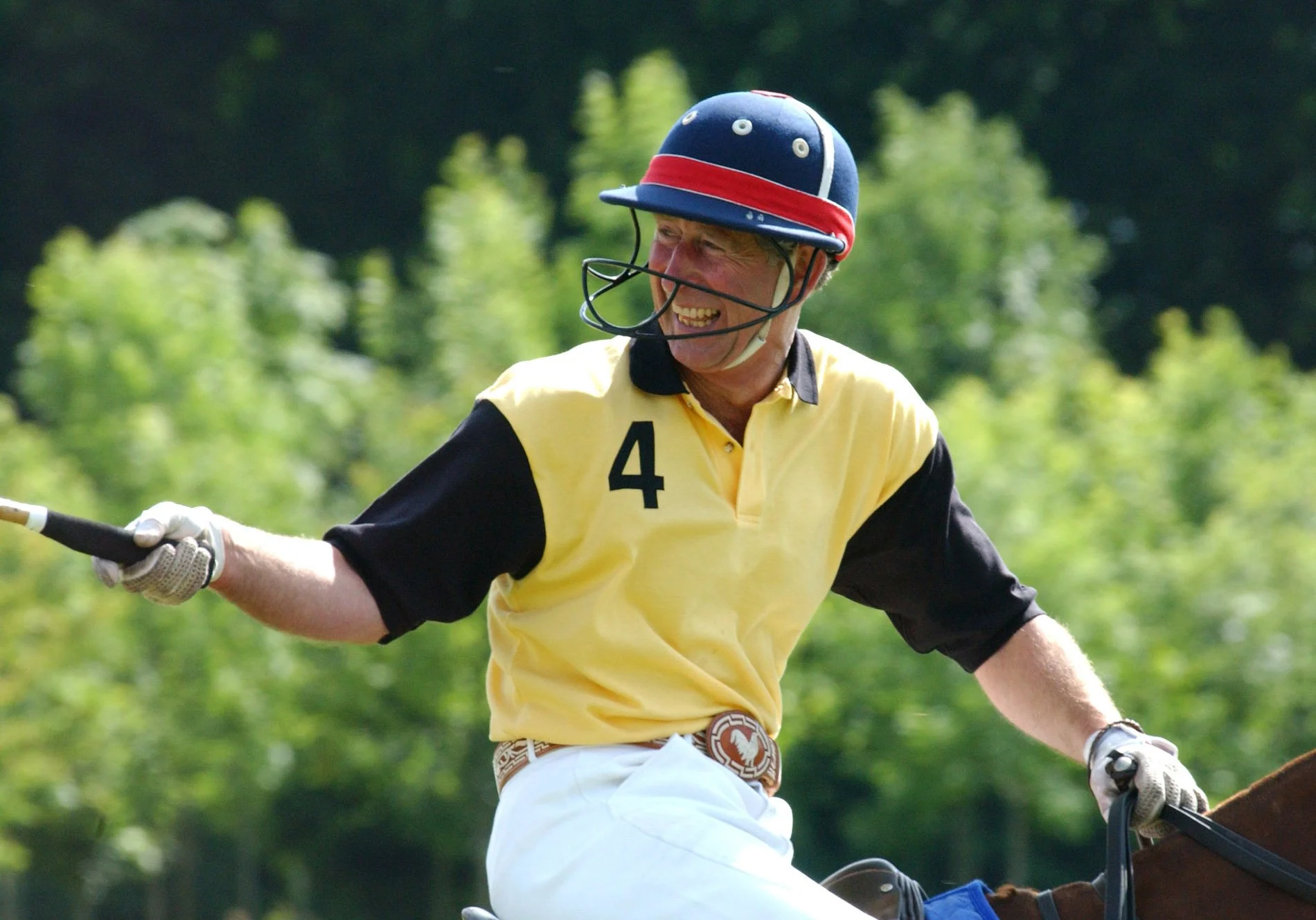 Prince Charles playing polo England