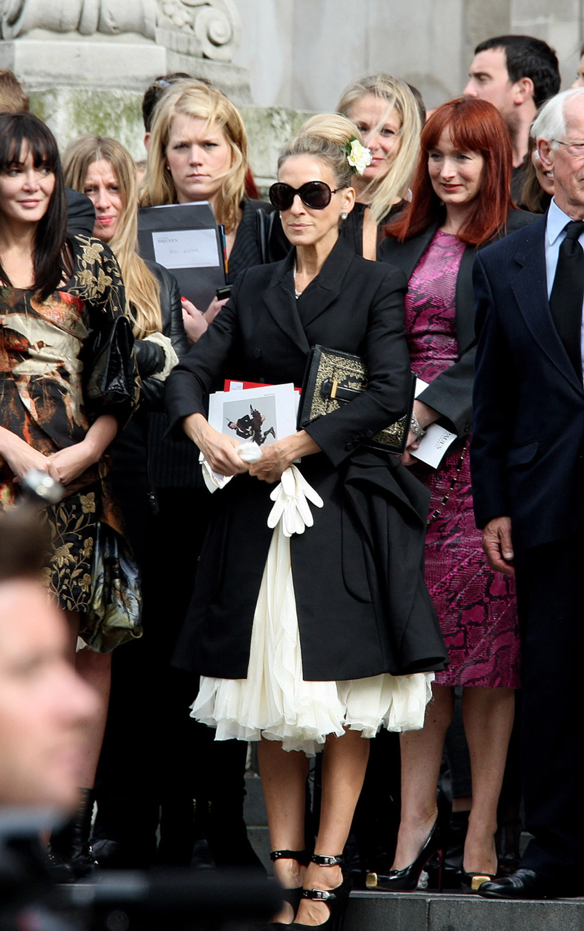 Sarah Jessica Parker at the funeral of Alexander Mcqueen St Pauls Catehrdral London 