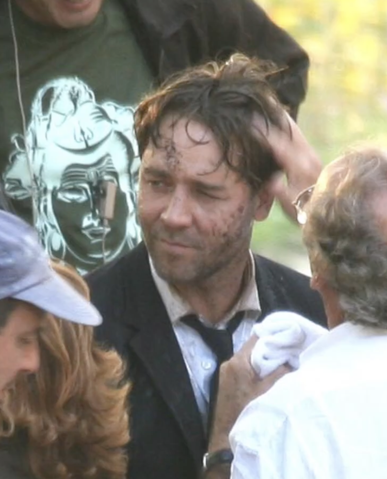 Russell Crowe on location in Provence South of France for the movie "A good year" directed by Ridley Scott