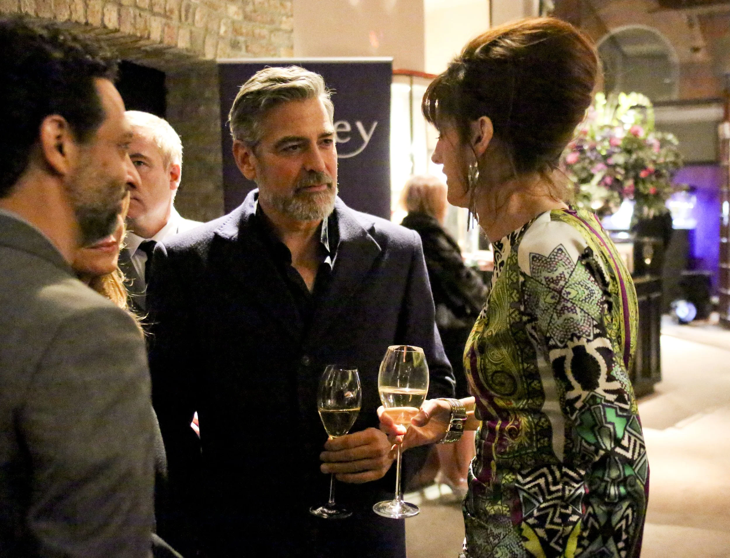 George Clooney at pre bafta drinks party at Asprey London