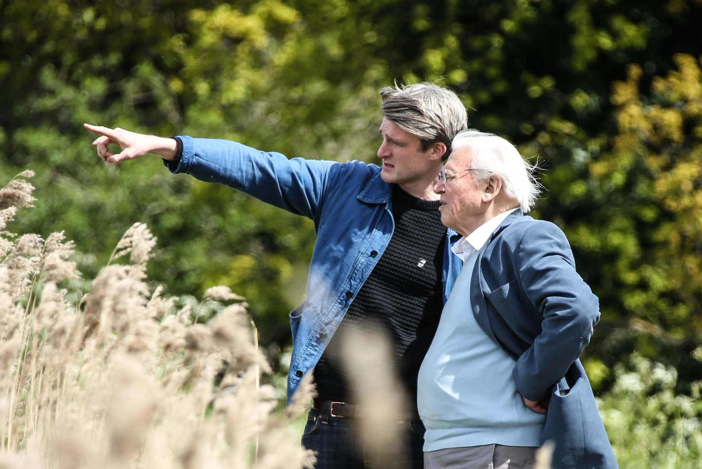Sir David Attenborough at the opening of a inner city wildlife park