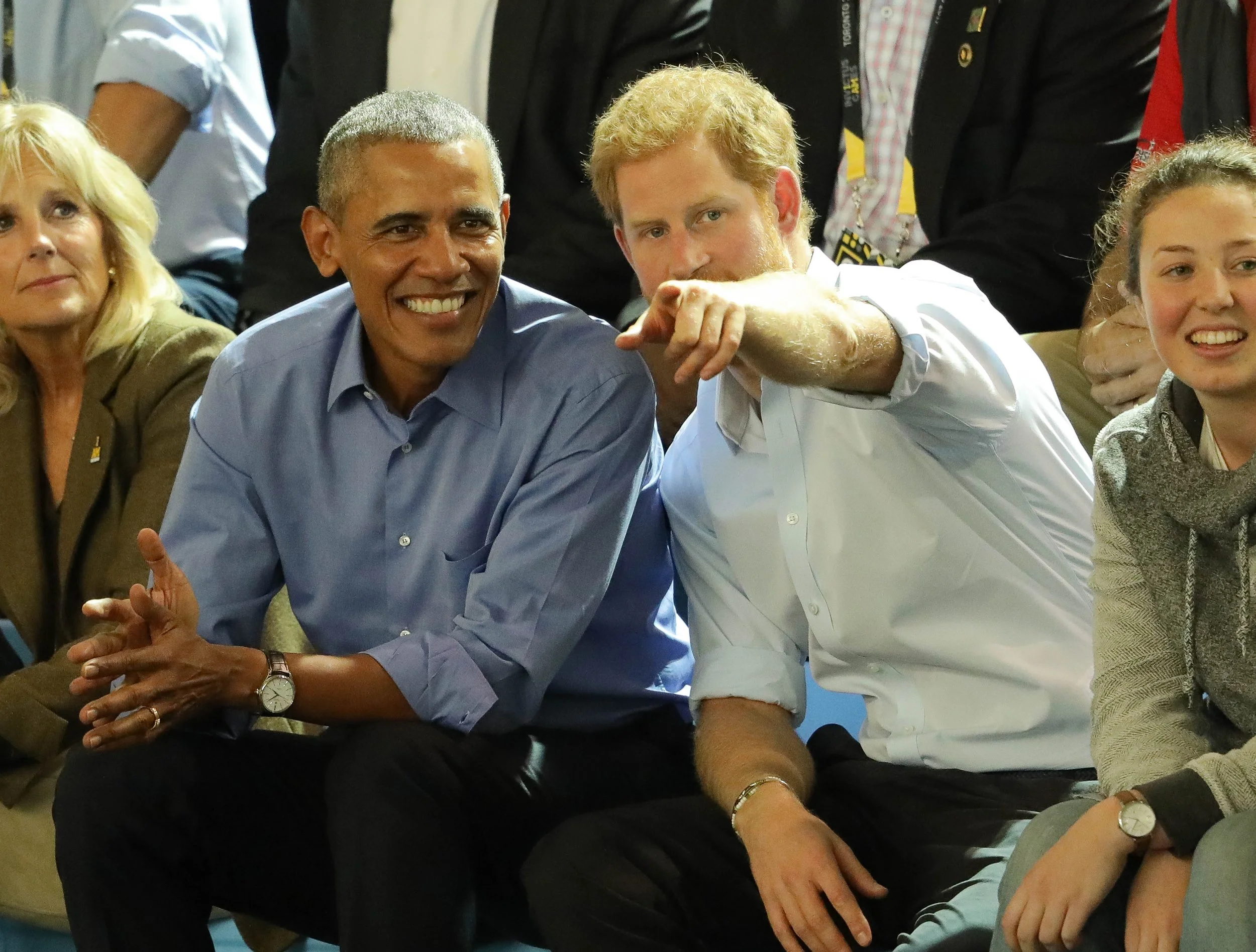 Barak Obama and Prince Harry at Invictus games Toronto Canada