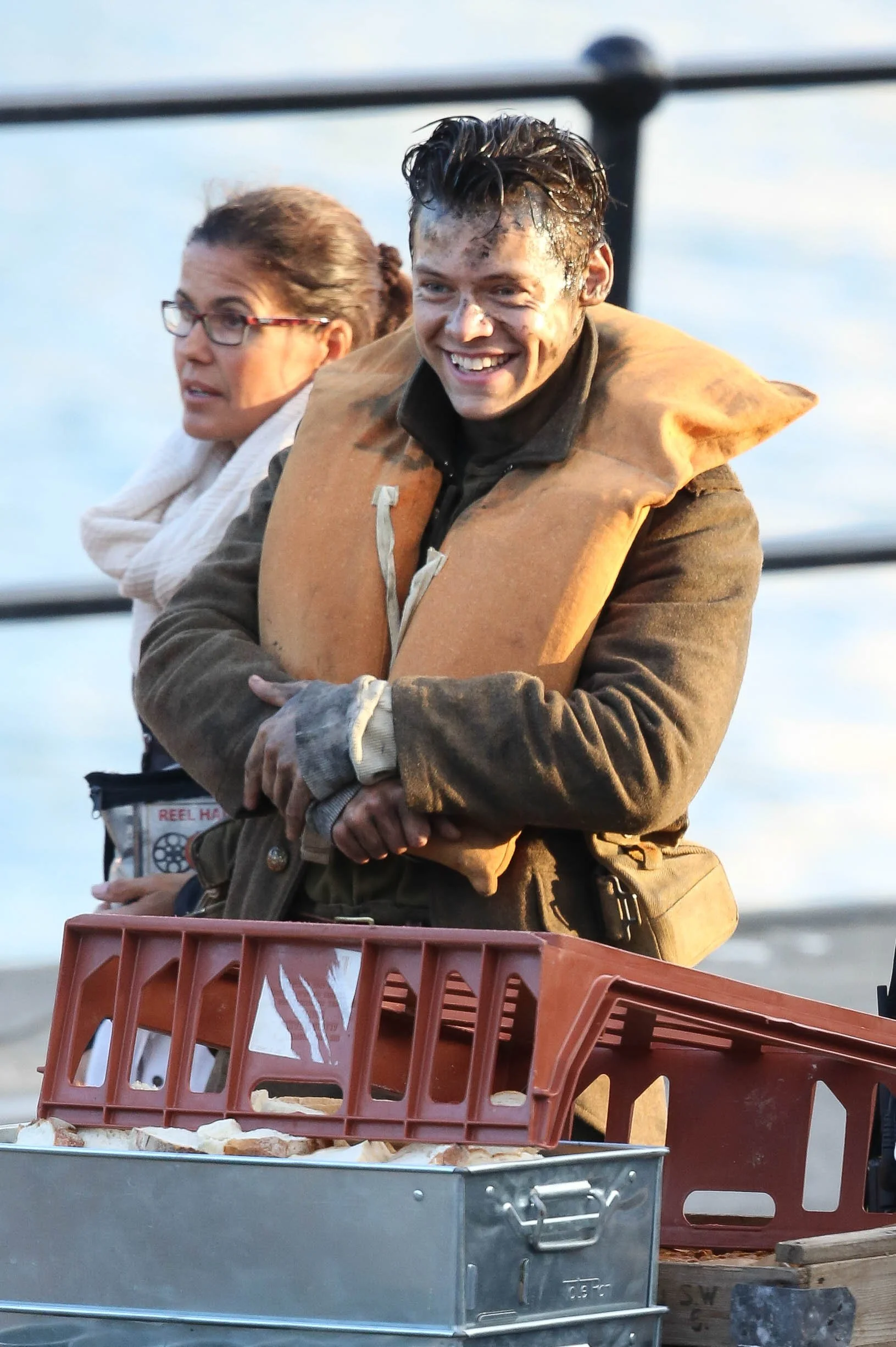 Harry Styles on location for the movie "Dunkirk" Weymouth England