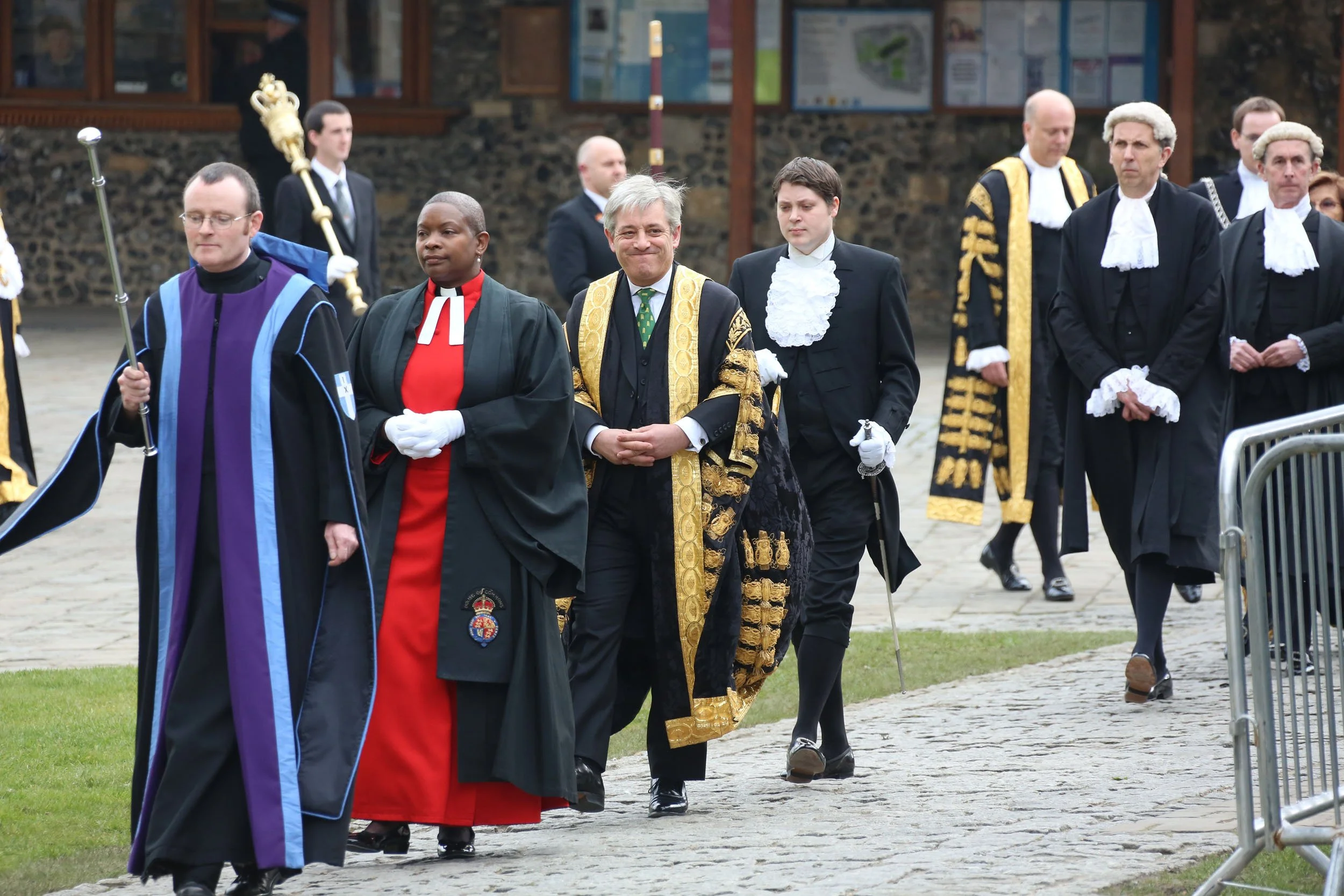 Speaker of the house of commons John Bercow at the 105th enthronement of Archbishop of Canterbury Justin Welby Canterbury Kent 2013