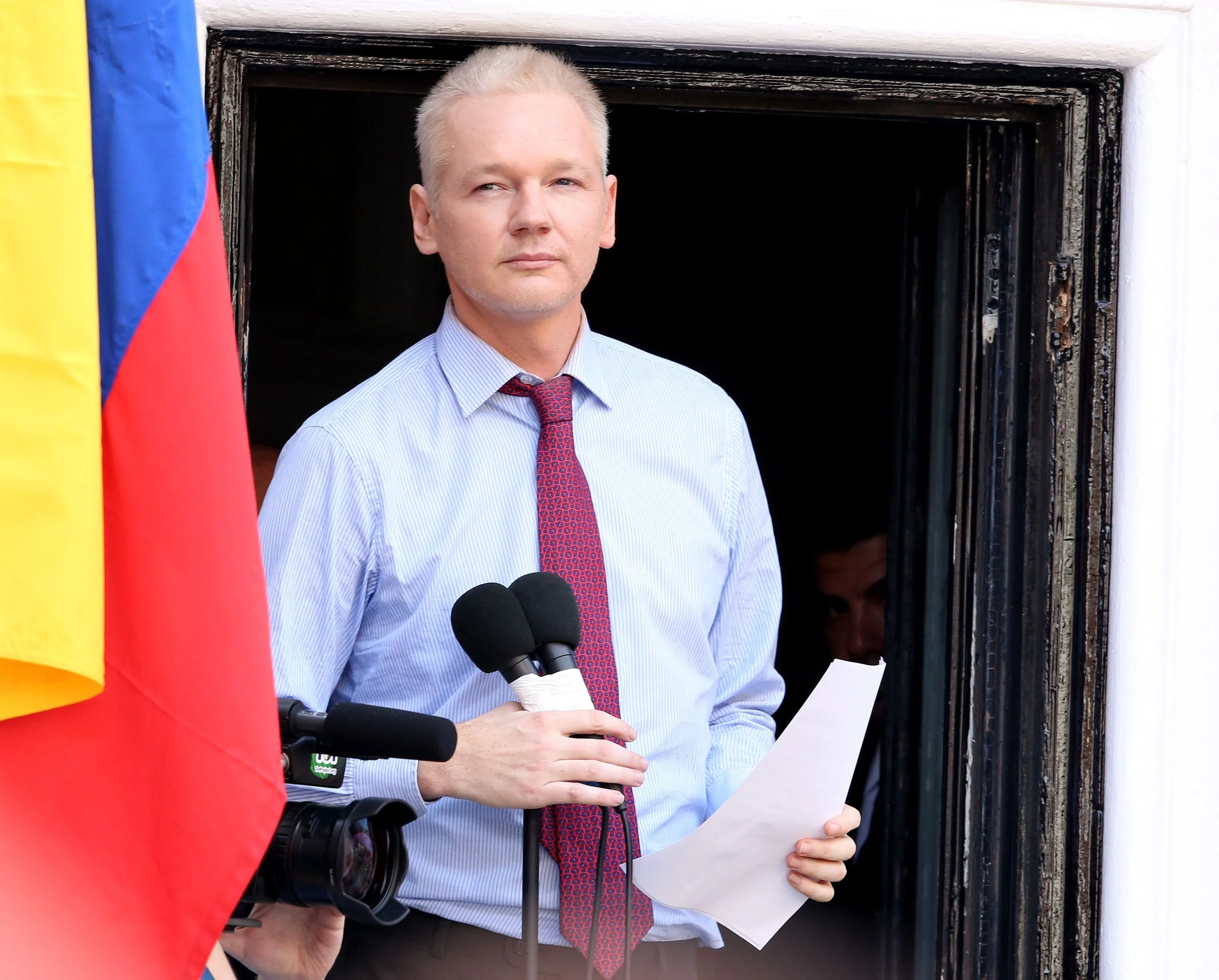 Juilan Assange at Chilean Embassy London