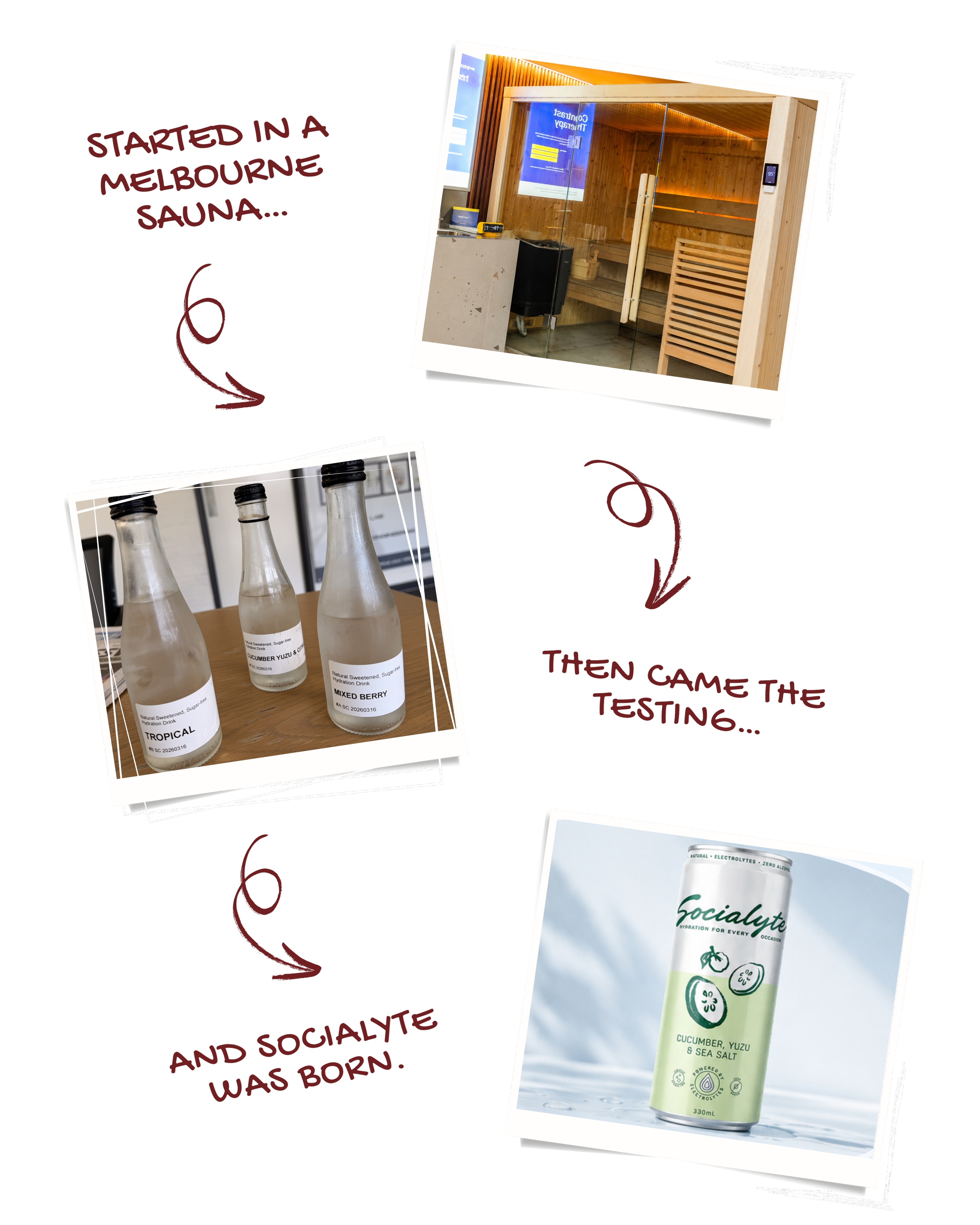 Image showing a group of glass bottles with labels such as 'Tropical,' 'Cucumber Yuzu & Sea Salt,' and 'Social Yte.'