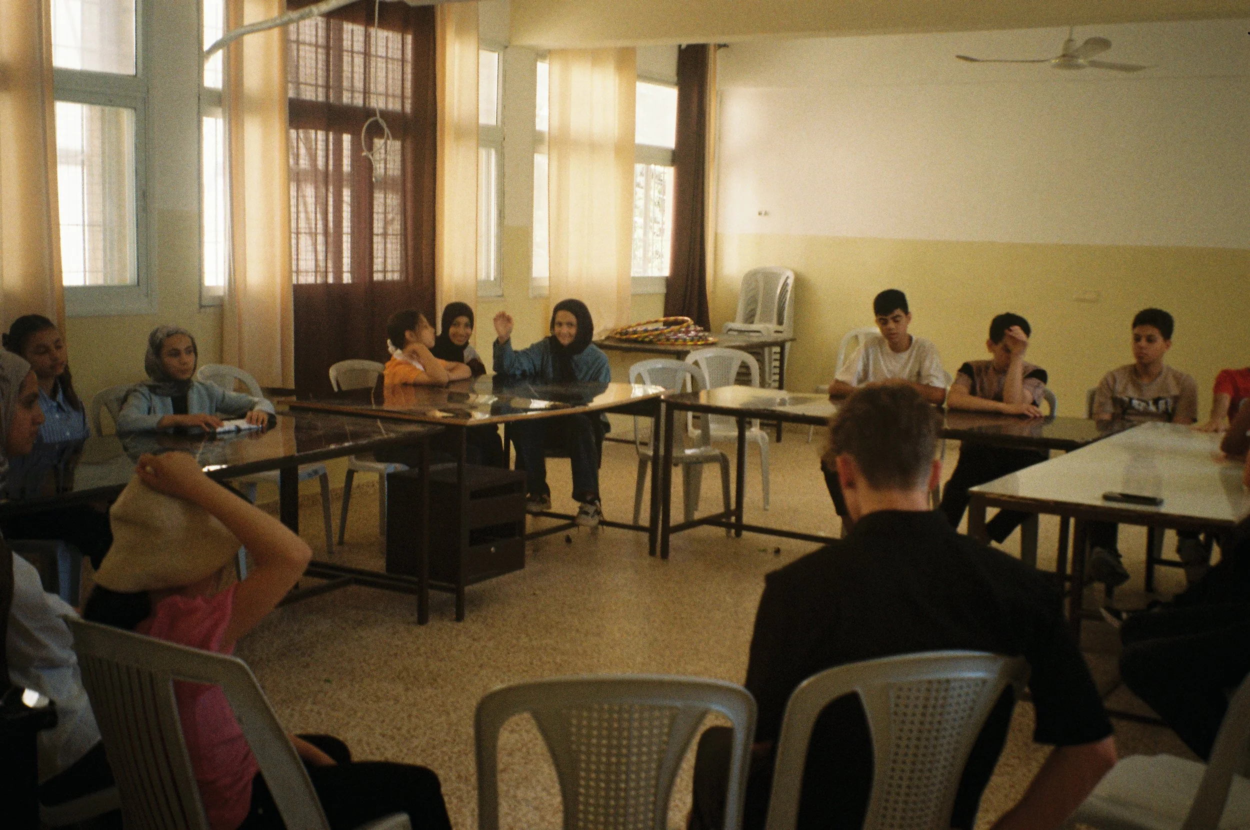 Students at Al-Fawwar Refugee Camp