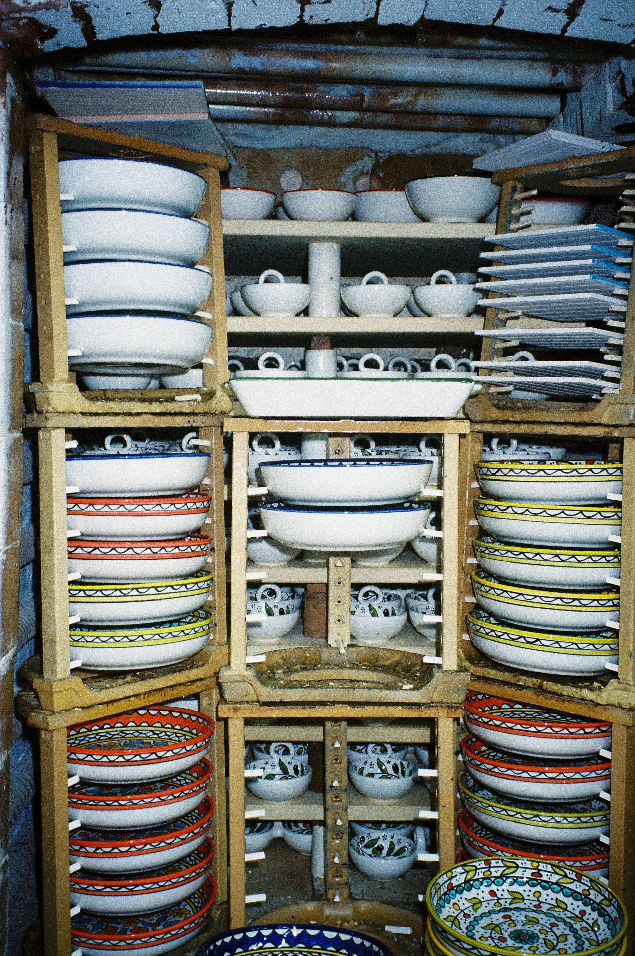 Colorful Ceramic in Kiln