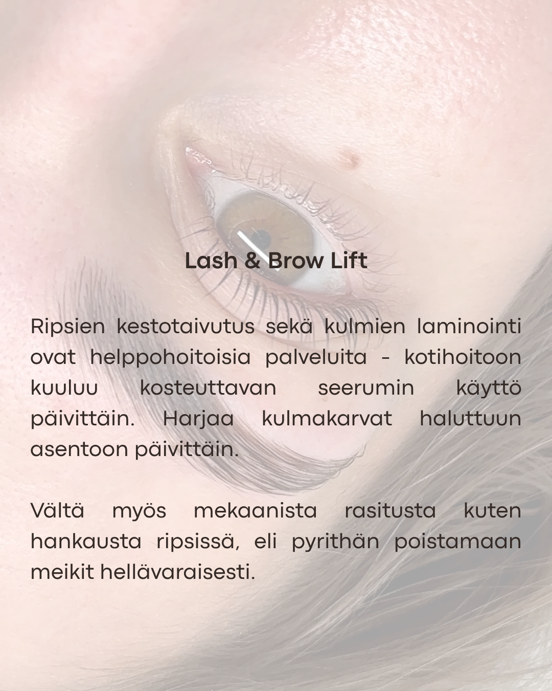 Ripsien kestotaivutus ja Kulmien laminointi Helsingissä.