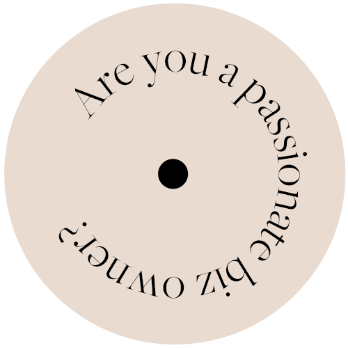 A beige circular badge with black text that reads, 'Are you a passionate DIY owner?'