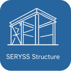 Schéma d'une structure de bâtiment avec le texte 'SERYS Structure'
