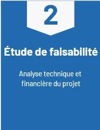 Couverture d'un rapport intitulé 'Étude de faisabilité', numéro 2, sur l'analyse technique et financière du projet.