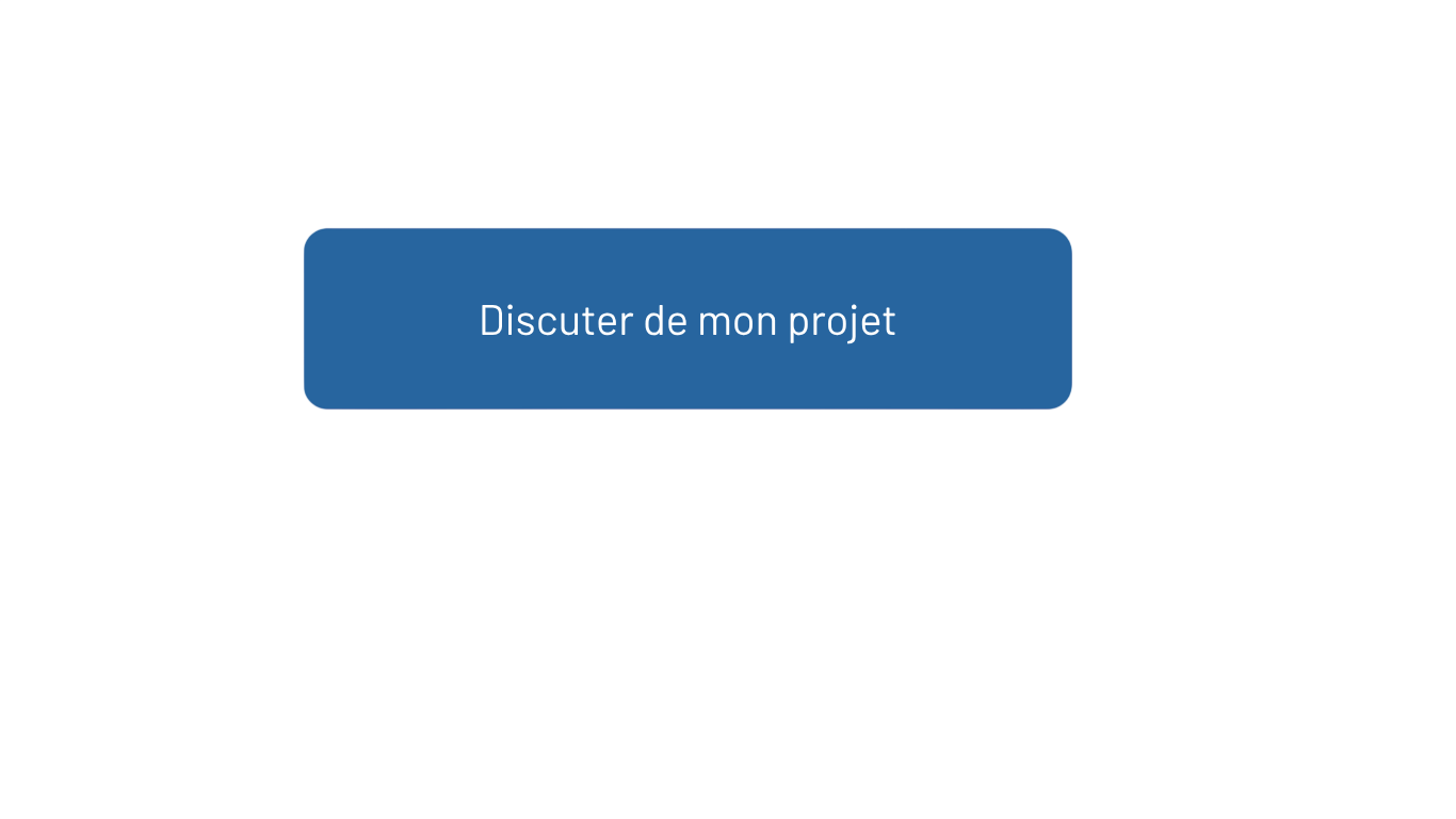 Diagramme avec un rectangle bleu au centre contenant le texte 'Discuter de mon projet' et trois flèches pointant vers ce centre à partir de gauche, droite et en dessous, avec des textes associés 'Exposition de l'idée', 'Analyse de la faisabilité', 'Validation du projet'.