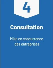 Page de document avec le titre 'Consultation' et le sous-titre 'Mise en concurrence des entreprises', numéro 4 en haut.