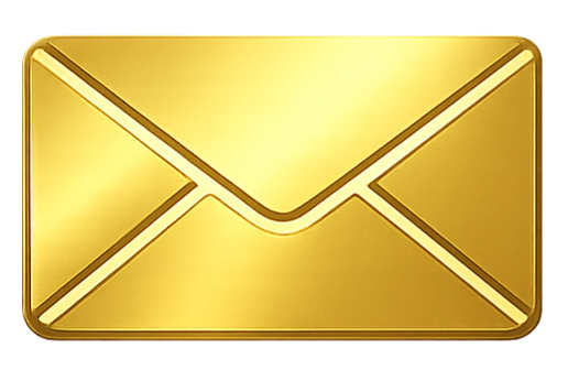 Gold envelope icon