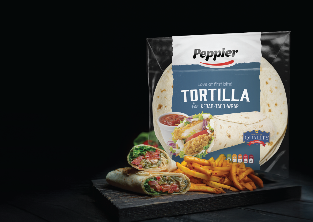 peppier tortilla packaging design