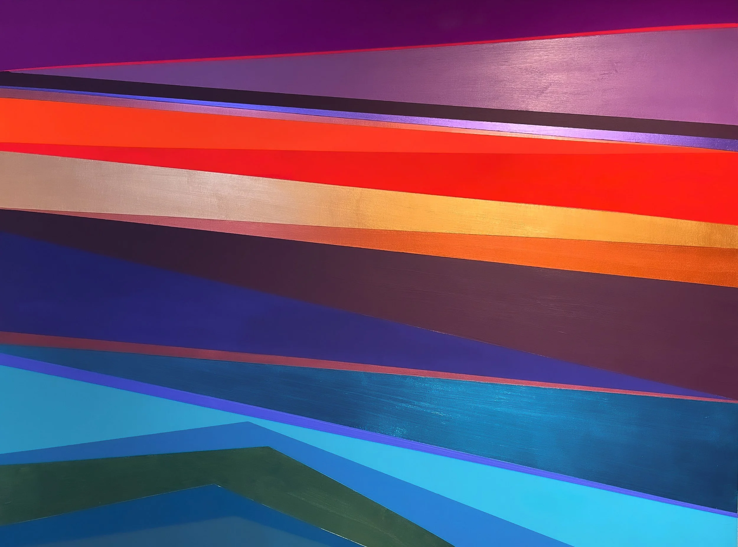Evening Skyline, 2023, 36 x 48 Acrylic on Wood Panel.jpg