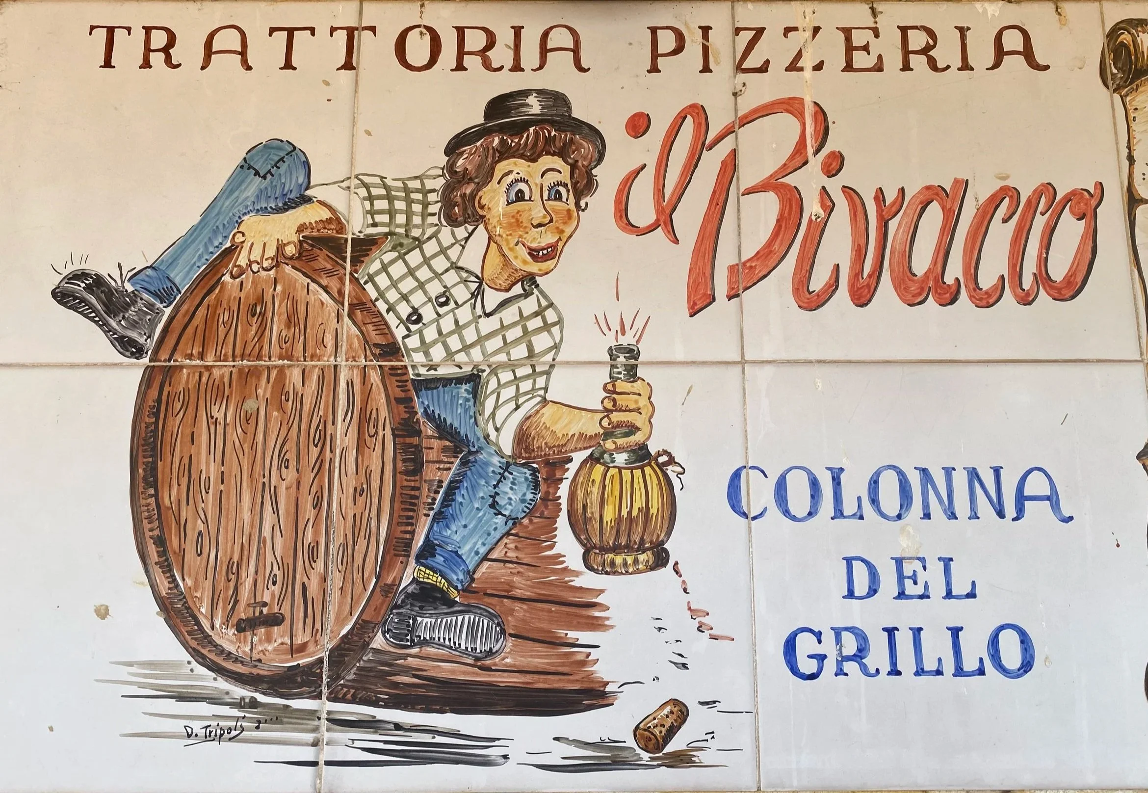 historical local famous restaurant in Siena, Castenuovo Berardenga, Colonna del Grillo. Great family restaurant for large groups.