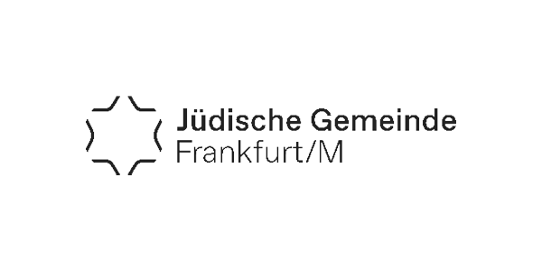 Logo der Jüdischen Gemeinde Frankfurt/M mit einem Stern im Hintergrund