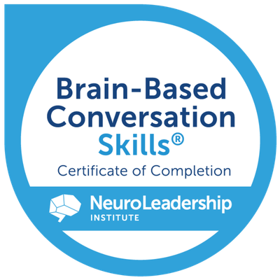 Certificate of completion for Brain-Based Conversation Skills from NeuroLeadership Institute.