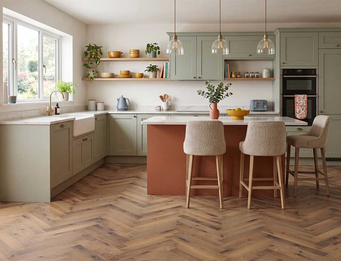 Maple Morning Herringbone LVT £9.69/m2