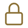 Lock icon in gold color