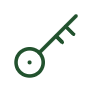 A simple green key icon