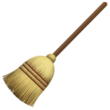 Balai en paille avec manche en bois
