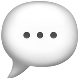Icône de message avec trois points