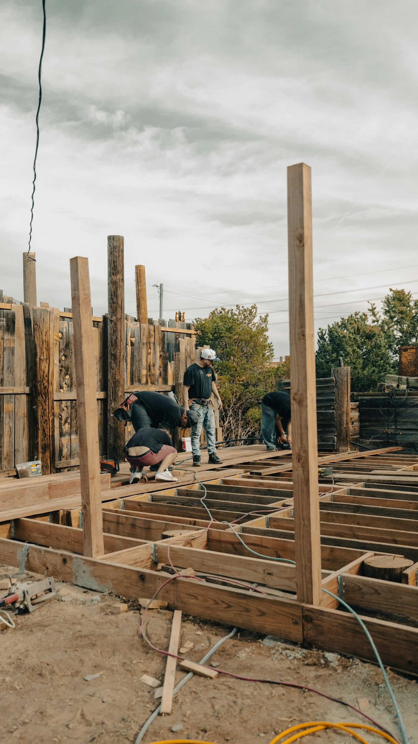 Outdoor construction work by builders Picasso Design