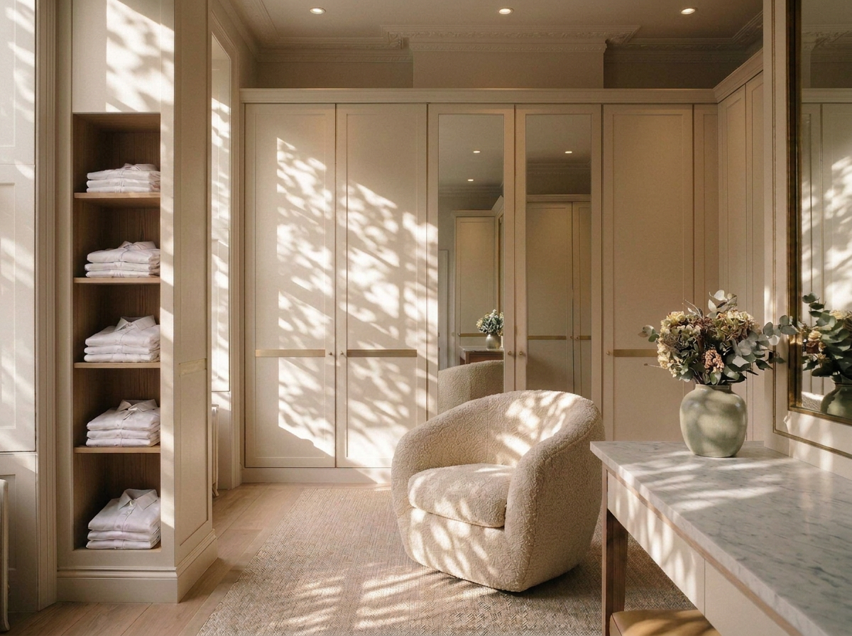 Picasso Design luxury renovations dressing room natural
