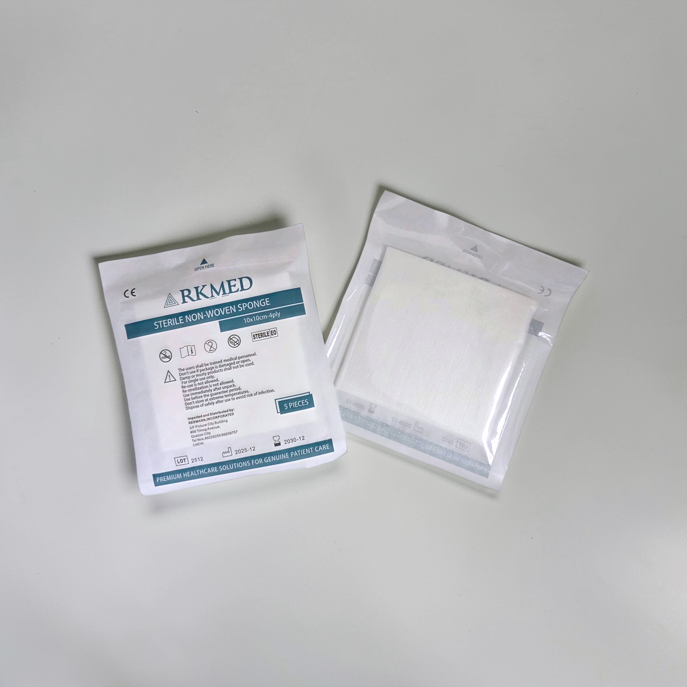 ARKMED ®  STERILE NON-WOVEN GAUZE SPONGE  (PACK OF 5's)