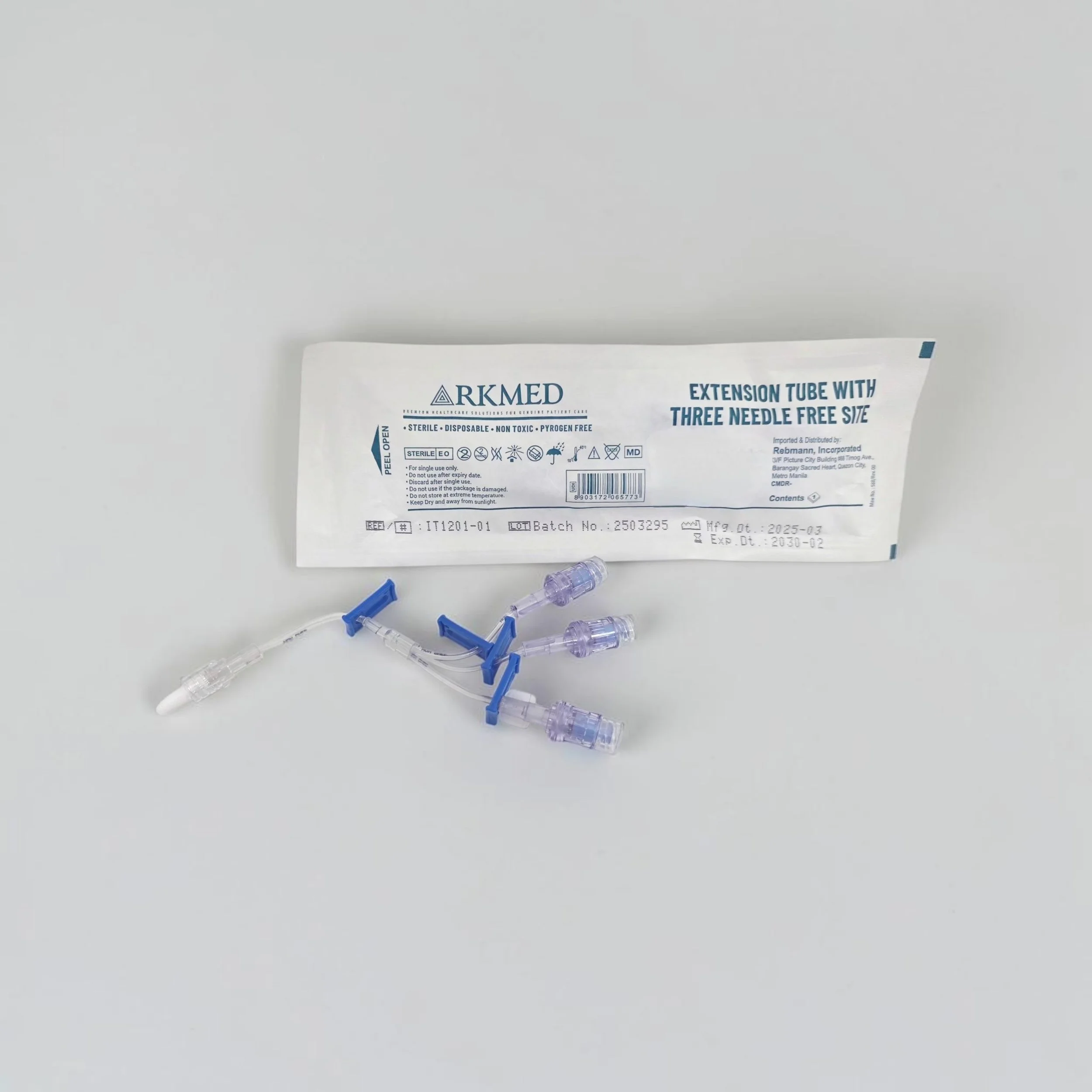 ARKMED® VYTALINX 3 EXTENSION TUBE WITH 3 NEEDLE-FREE INJECTION SITE