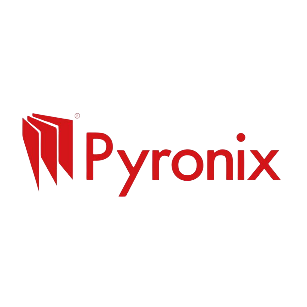 Pryonix logo with a red 3D design and text on a black background.