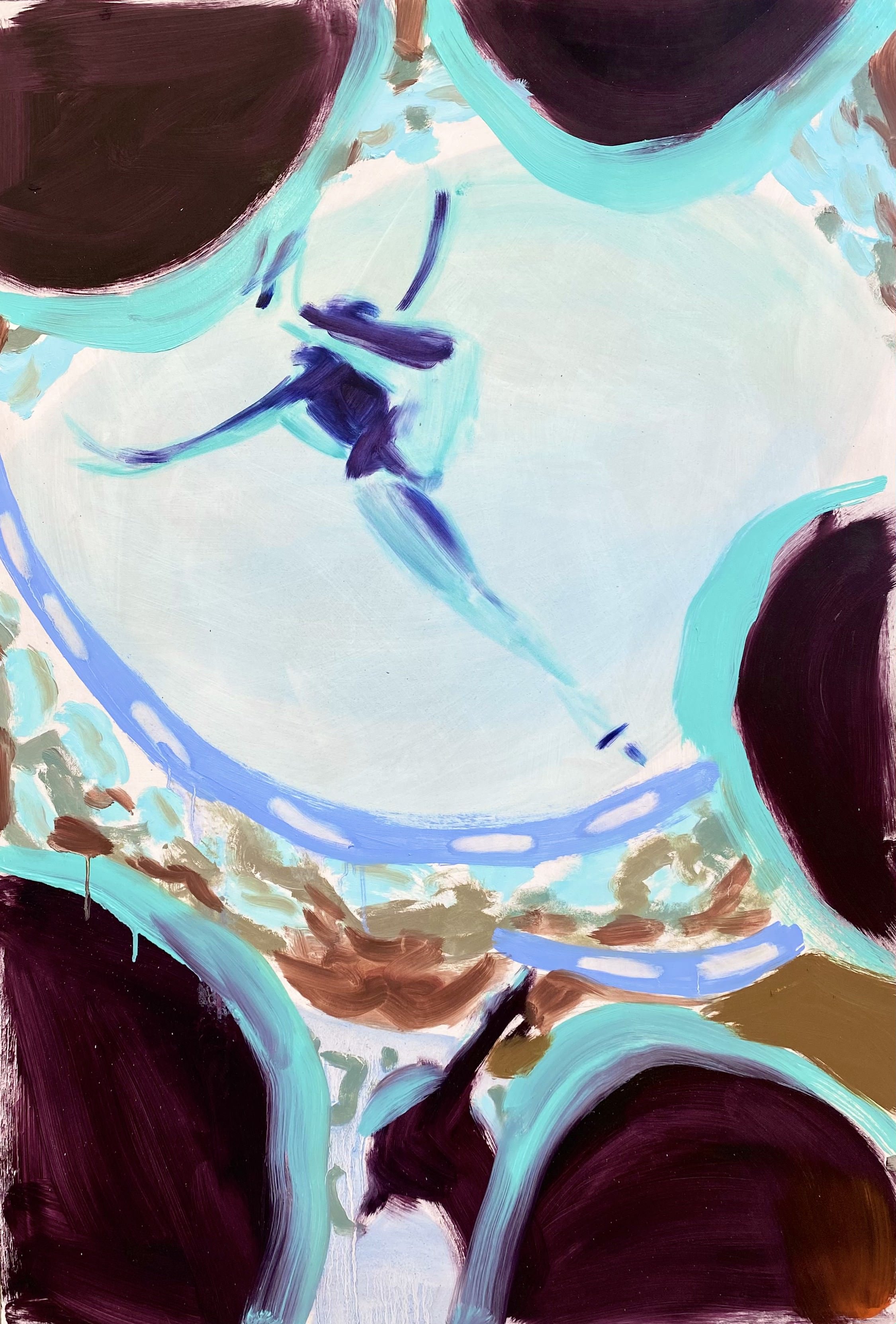 'Spindle', Oil on primed board, 122 cm x 81 cm, 2026.