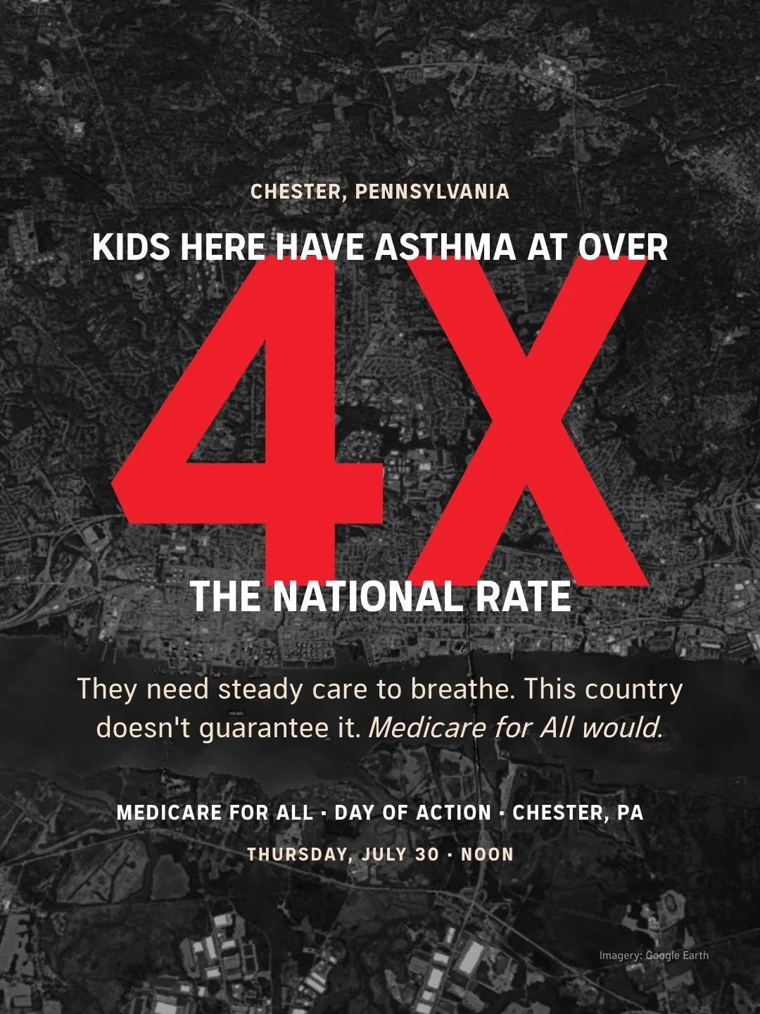 In Chester, Pennsylvania, more than one in four children has asthma. That&rsquo;s over four times the national rate. They need steady care to breathe, and this country doesn&rsquo;t guarantee it.

Chester is a city of 34,000, nearly three quarters Bl