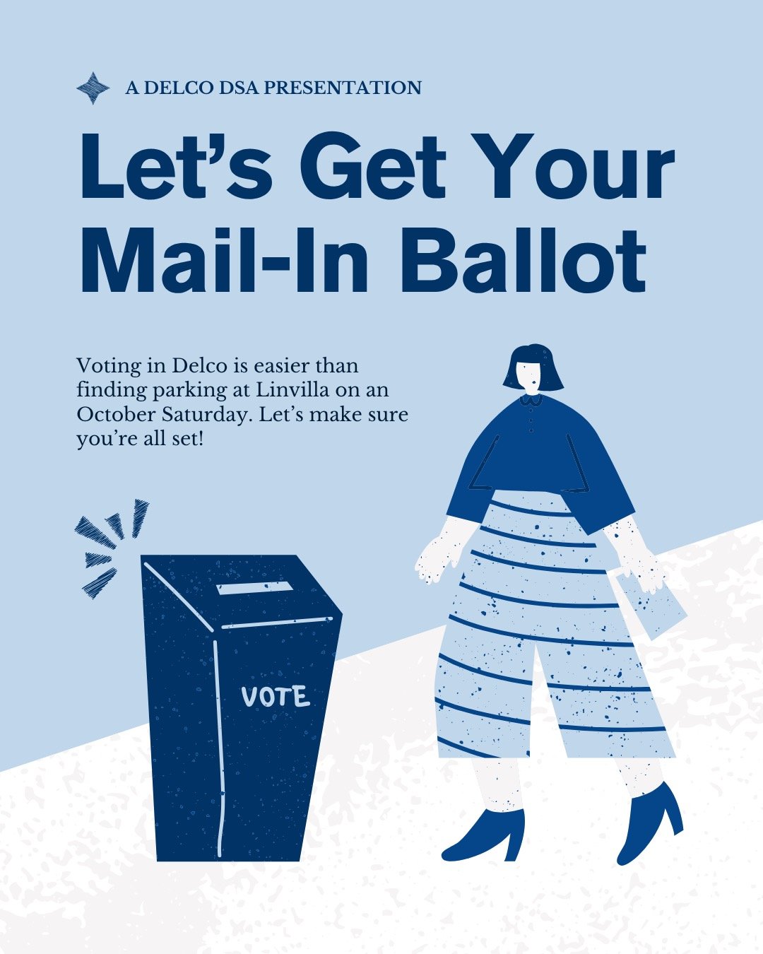Today is the LAST DAY to request a mail-in ballot, so make sure you&rsquo;ve requested your ballot and made your plan to vote. Check out vote.pa.gov to get started!