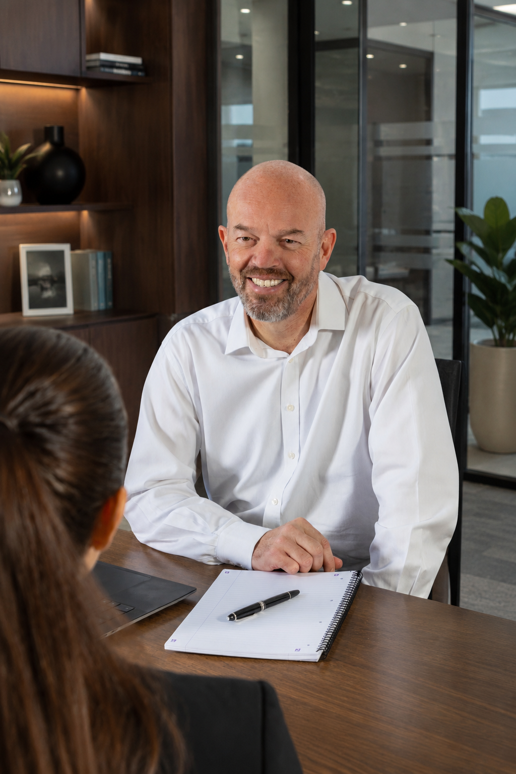 Mat Shepherd meeting with a CEO