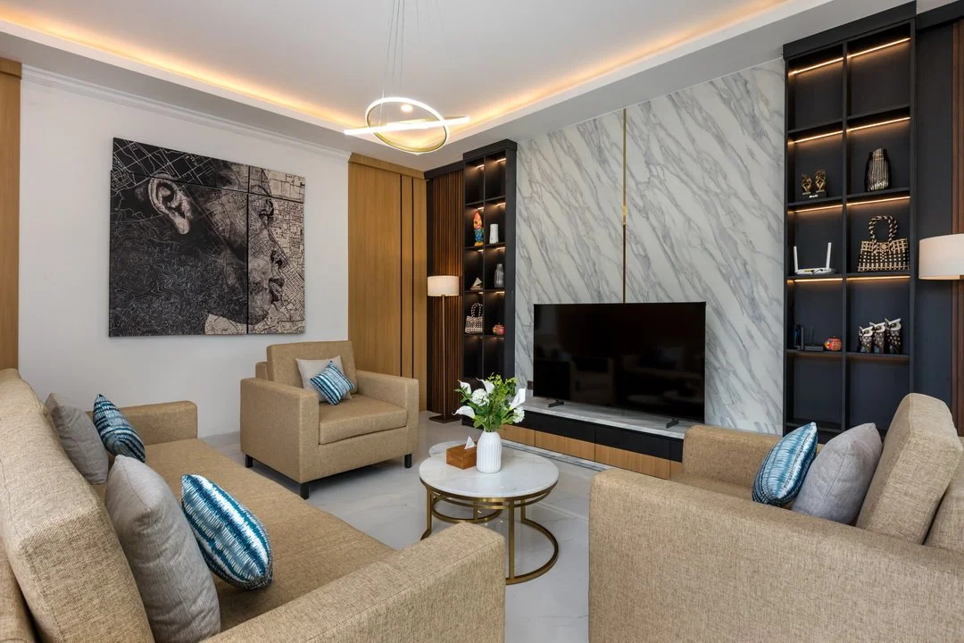 Elegant indoor living space designed for comfort and relaxation at Villa Anali