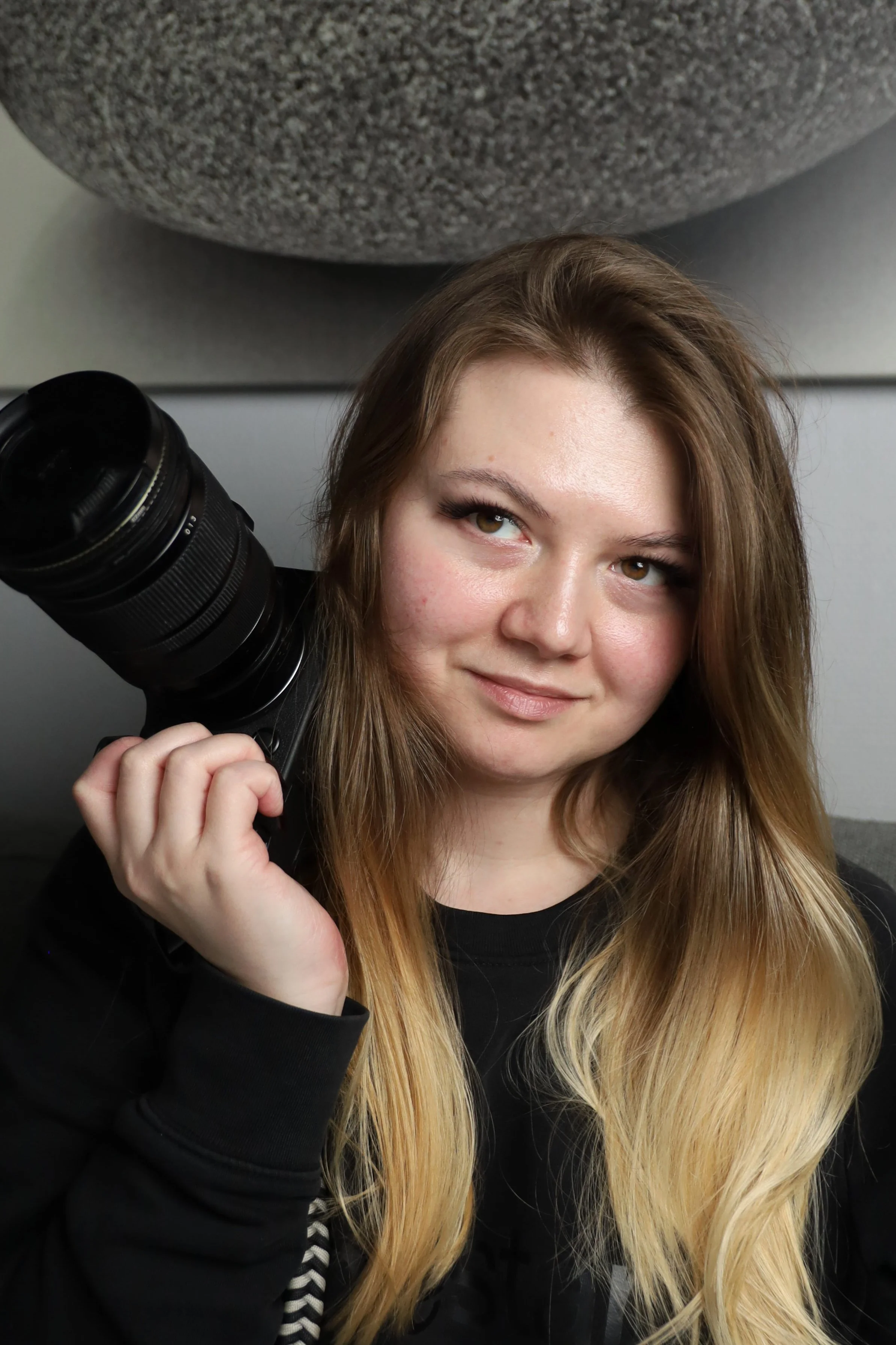 Car photographer Annika TheVolvoGirl Miftakhova self portrait in Helsinki, Finland