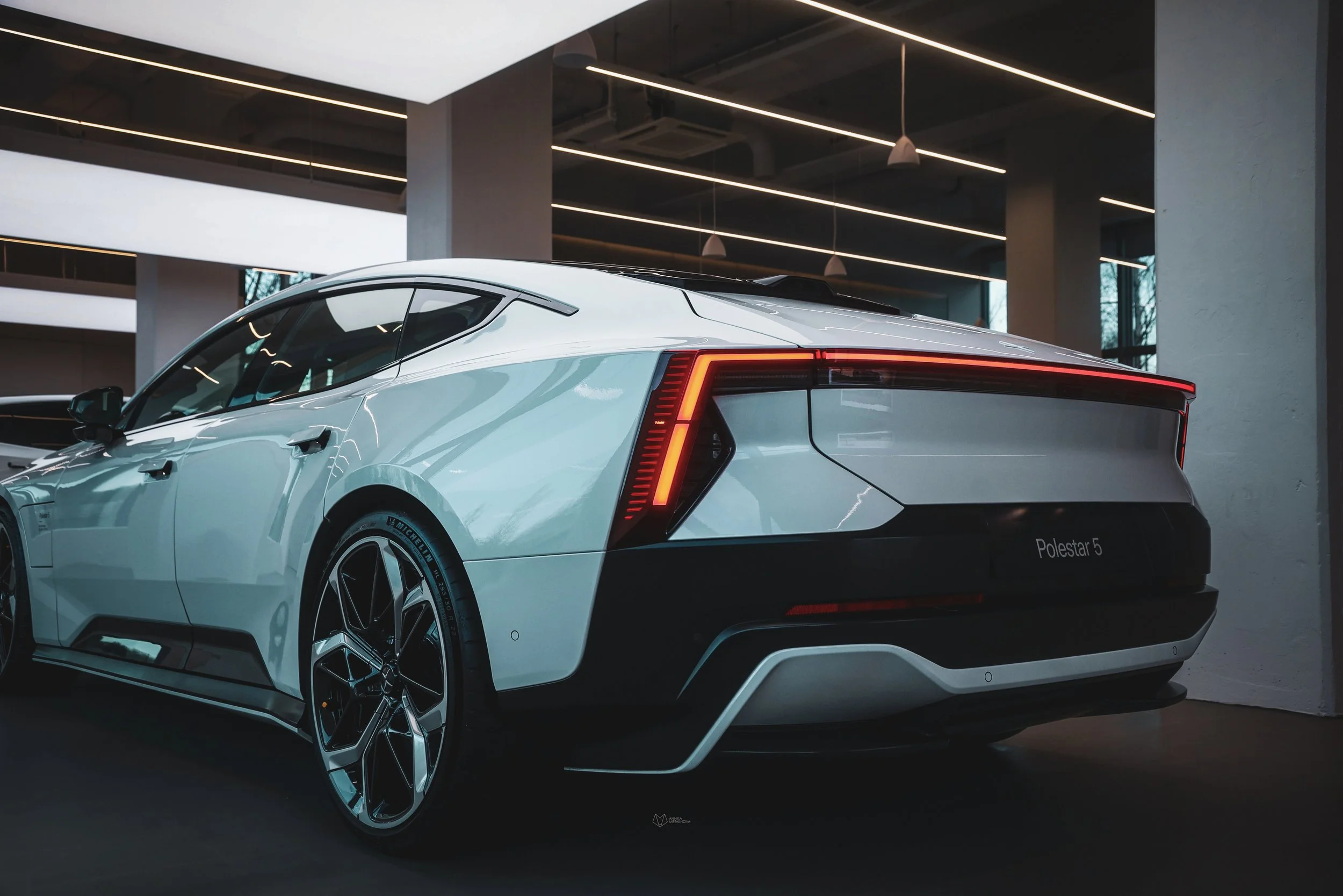 Polestar 5 in Helsinki Polestar Space, photographed by Annika Miftakhova