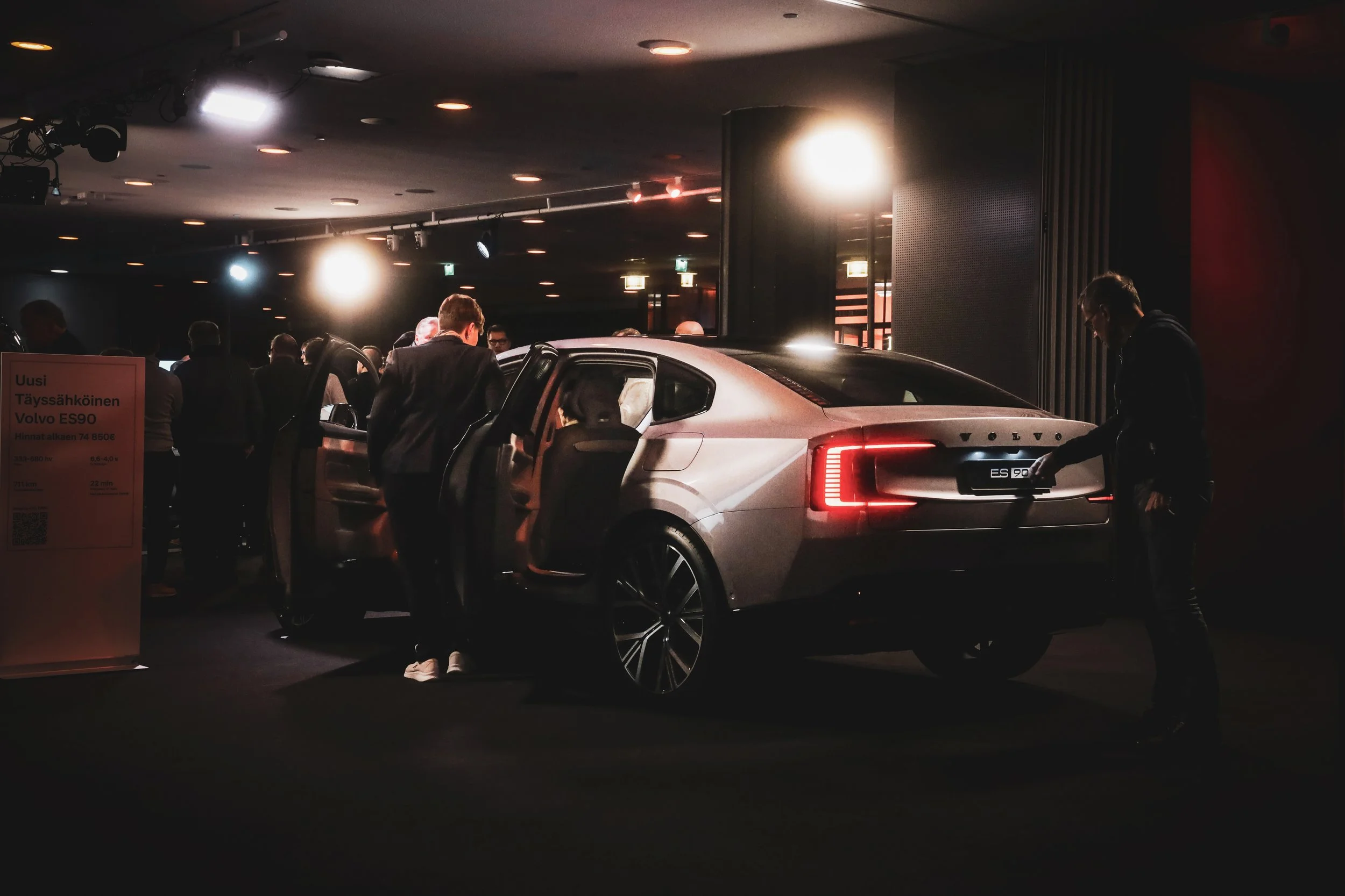 Silver Volvo ES90 at Finlandia Hall in Helsinki, Finland photographed by Annika TheVolvoGirl Miftakhova
