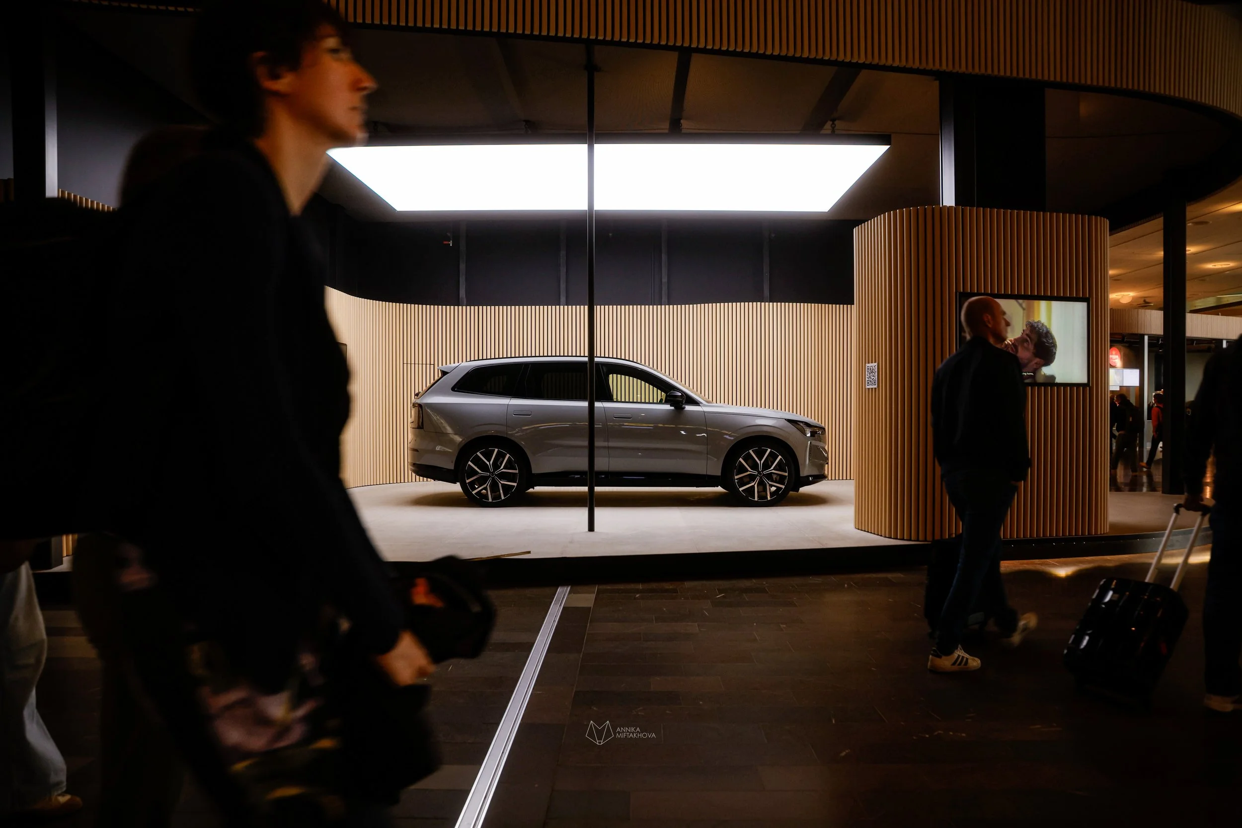 Grey Volvo EX90 photographed in Stockholm Arlanda airport by Annika TheVolvoGirl Miftakhova 