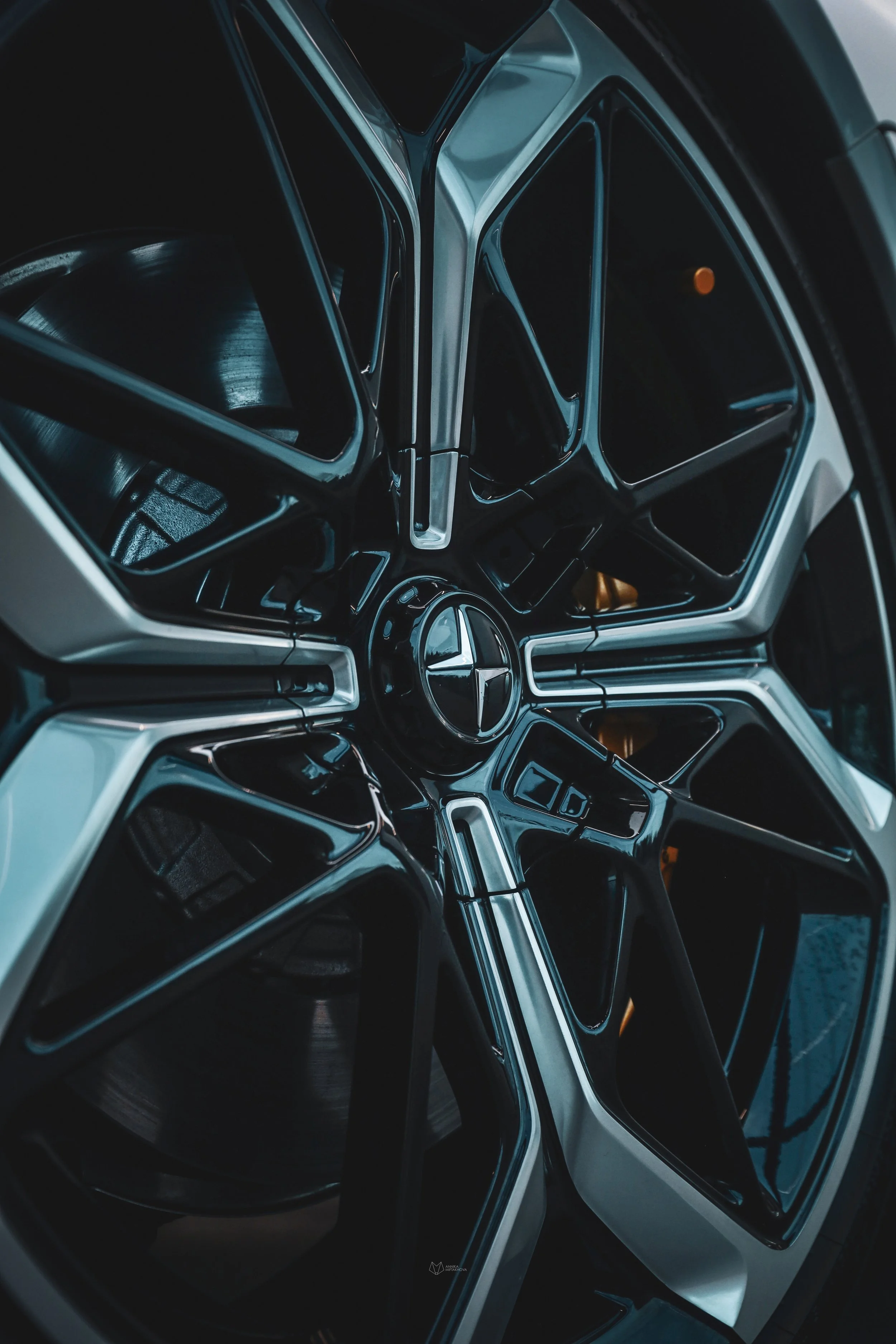 Wheel of Polestar 5 in Helsinki Polestar Space, photographed by Annika Miftakhova