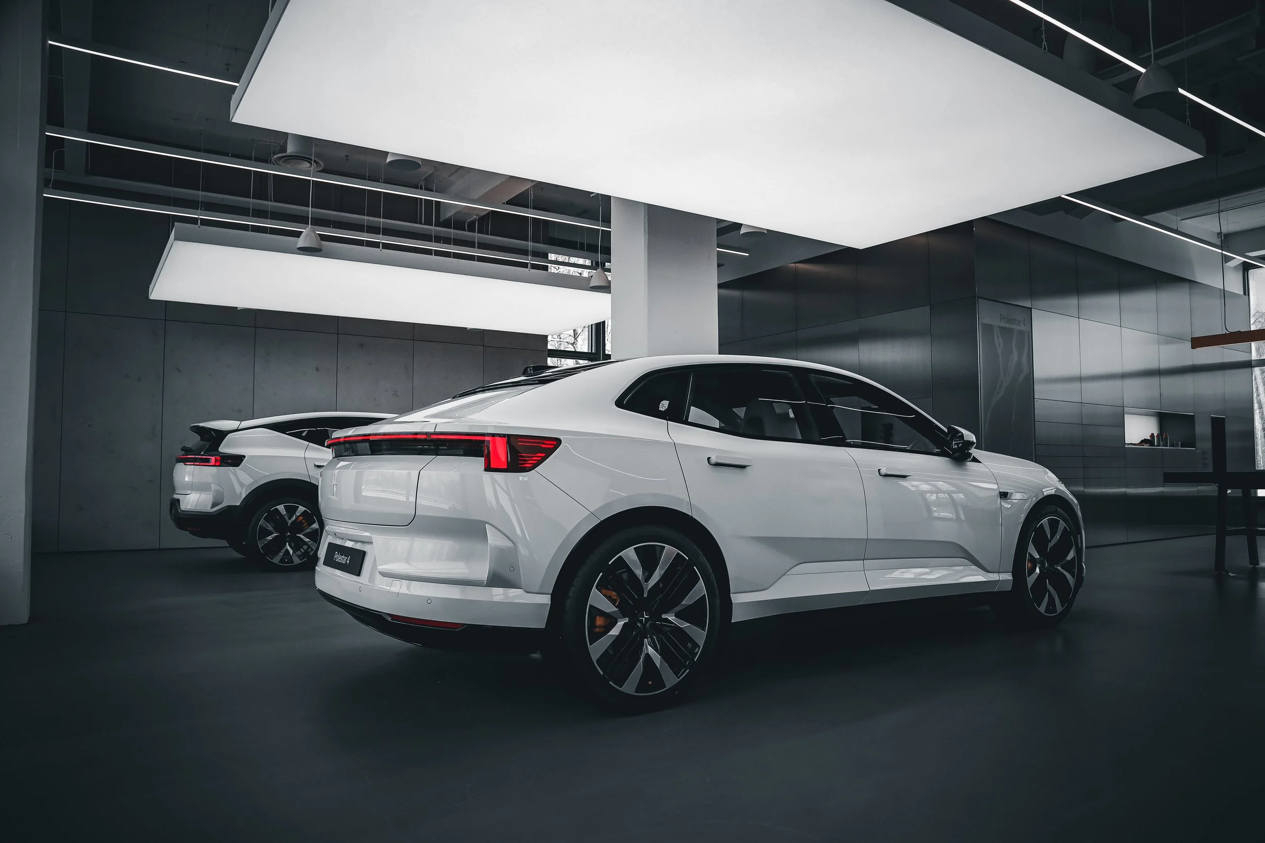 Rear of White Polestar 4 photographed in Helsinki by Annika TheVolvoGirl Miftakhova