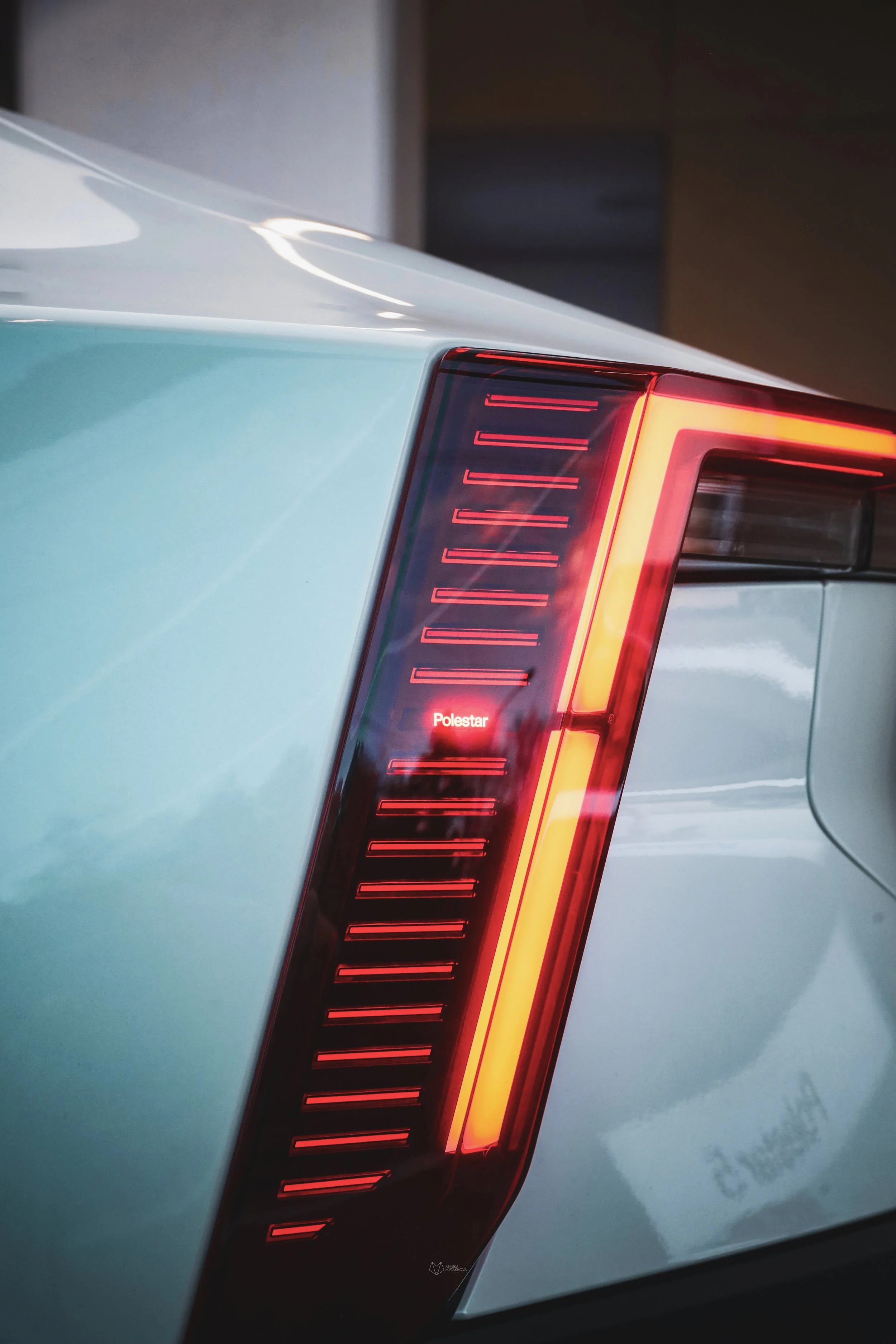 Exterior details of Polestar 5 in Helsinki Polestar Space, photographed by Annika Miftakhova